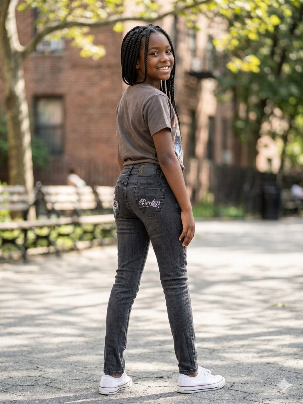 Y2K House of Dereon by Beyoncé Skinny Jeans Washed Black Size 7/8 Vintage